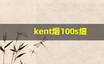 kent烟100s细支白壳价格-kent烟官方正品