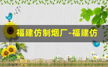 福建仿制烟厂-福建仿真烟批发50元