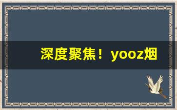 深度聚焦！yooz烟弹口味大全“对泣新亭”