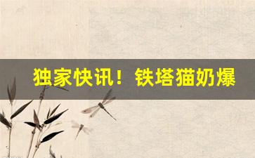 独家快讯！铁塔猫奶爆香烟去哪里买“成竹在胸”