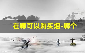 在哪可以购买烟-哪个上面可以买烟