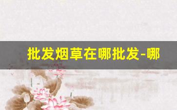 批发烟草在哪批发-哪里有卖便宜烟草的