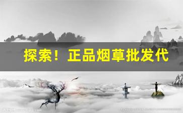探索！正品烟草批发代理711免税网代购外烟“不可收拾”
