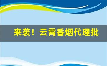 来袭！云霄香烟代理批发价格表“半间不界”