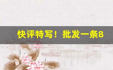 快评特写！批发一条80的烟“八棒十枷”