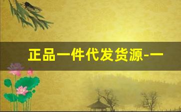 正品一件代发货源-一件代发合作平台官方正品