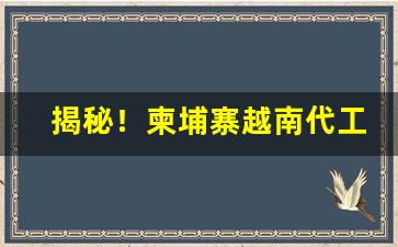 揭秘！柬埔寨越南代工一手香烟“博古知今”