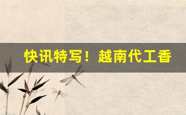 快讯特写！越南代工香烟微信号“堆积如山”