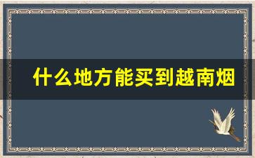 什么地方能买到越南烟-越南免税烟靠谱吗