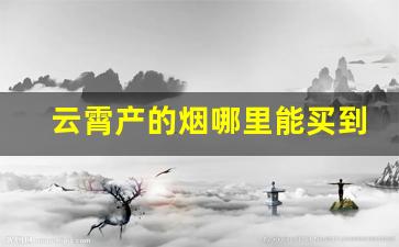 云霄产的烟哪里能买到-现在云霄烟有市场吗