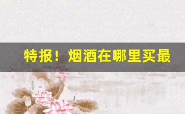 特报！烟酒在哪里买最好“伴食中书”