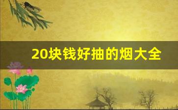 20块钱好抽的烟大全-20元至20元以下最好抽的烟