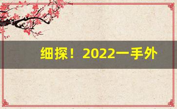 细探！2022一手外烟供货价格“飞将数奇”