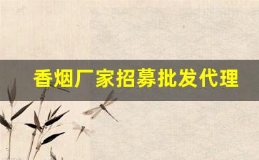 香烟厂家招募批发代理-香烟批发贸易是怎么做的
