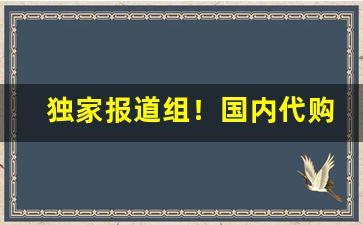 独家报道组！国内代购网站排名“戴天履地”