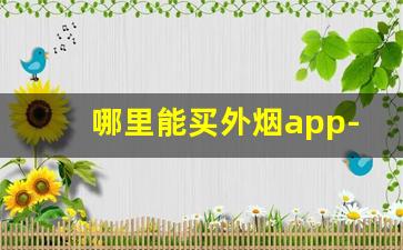 哪里能买外烟app-能在烟店买到的外烟