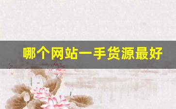 哪个网站一手货源最好-一手货源在哪个平台