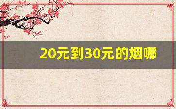 20元到30元的烟哪个好抽-20到30元左右烟最好抽的