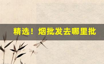 精选！烟批发去哪里批“改天换地”