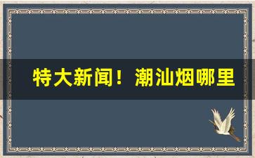 特大新闻！潮汕烟哪里买“多嘴饶舌”