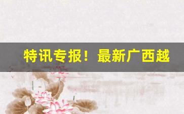 特讯专报！最新广西越南私香烟代理商“伴风搭雨”
