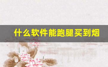 什么软件能跑腿买到烟-什么软件上面能买到烟