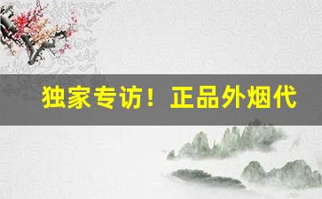 独家专访！正品外烟代购711免税网“各持己见”