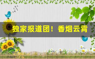 独家报道团！香烟云霄一手货源批发价格“保境息民”