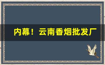 内幕！云南香烟批发厂家直销“得意洋洋”