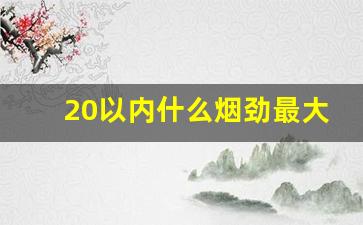 20以内什么烟劲最大-20左右哪种烟比较好