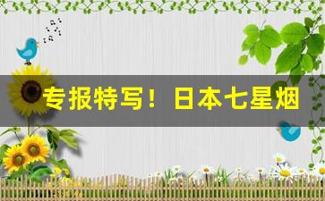 专报特写！日本七星烟国内哪里有卖的“摛藻雕章”